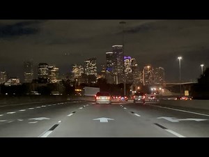 Downtown Houston Highways At Night