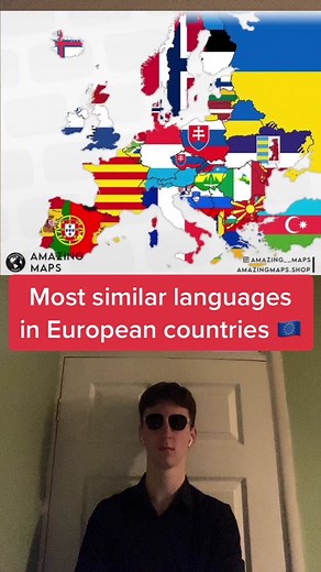 Most similar languages in Europe 🇪🇺 @Amazing maps #europe #european #geography #map #maps #language #languages