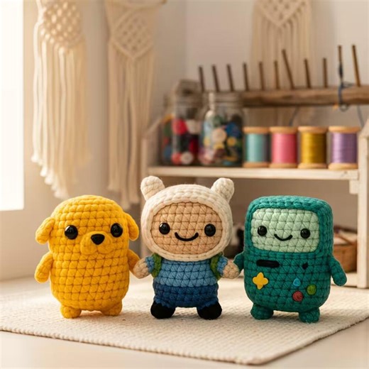 DIY Adventure Time Crochet Kit - Easy Craft for Adults - Amigurumi Doll Home Decor - All Materials Included for Beginners - Etsy