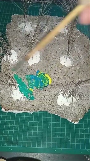 Geralt vs Werewolf Handmade The Witcher Diorama