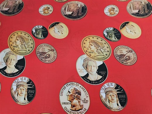 Red Italian Silk Fabric With Coin Print – Luxury Baroque-inspired Couture Silk - Etsy
