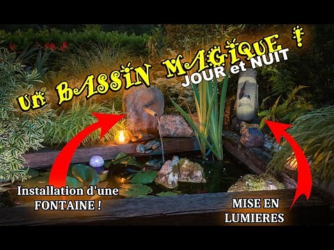 Un BASSIN MAGIQUE ! - [Installation fontaine / éclairages]