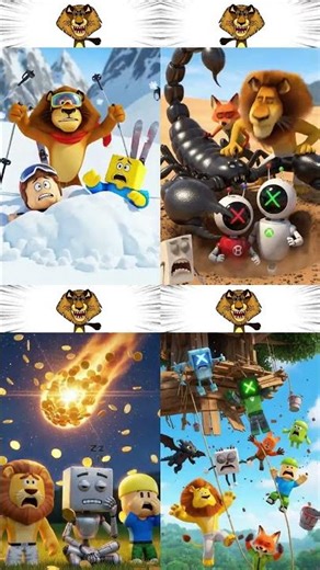 My Sprunki OC: Alex & Roblox Crew – Treasure, Sky & Chaos Adventures! 🦁💥🌌