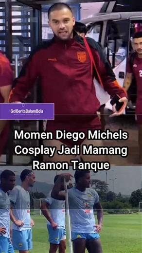 Momen Diego Michels Cosplay Jadi Mamang Ramon Tanque