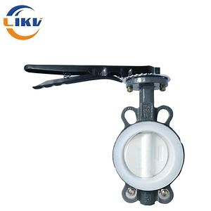 [Hot Item] Pn16 CF 3m Lever PTFE Lined Wafer Type Butterfly Valve