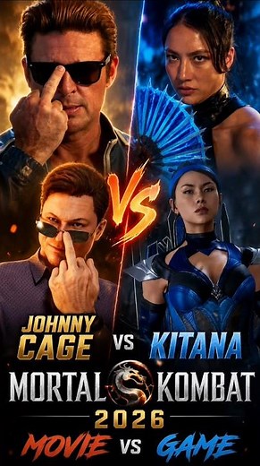 Johnny Cage vs Kitana 🔥 Game vs Movie | Mortal Kombat 2026
