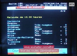 46K views · 356 reactions | Pour l'utilser, il suffit de savoir zapper ! Lancé en 1984, Le Teletext s'est imposé comme l'une des sources d'information les plus populaires de Suisse. Aujourd'hui, il est disponible sur le web et via une application sur smartphone. Et vous, vous l'utilisez toujours ? | Les archives de la RTS | Facebook