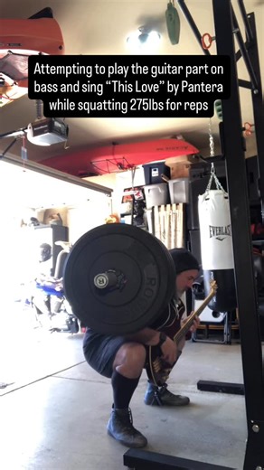 Alexander Mercieca on Instagram: "My failed attempt at playing “This Love” by Pantera while squatting 275lbs for reps. I transposed the guitar part on bass and made an attempt at signing it too, but that 1,000 box step-up workout has my legs feeling like jello today. Anyway, here’s one that I almost did not post. Could I have done it better with a second take? Probably. Did I feel like doing a second take? Absolutely not. 😂 😂 😂 Enjoy this failed attempt. First and only time in human history t