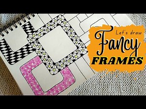 Easy Zentangle Art Idea For Beginners | Fancy Zentangle® Frames (with line doodles too!)