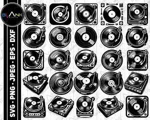 Vintage Vinyl Player Vector Bundle (svg, Png, Jpg, Eps, Dxf) - Etsy