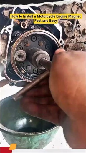 How to Install a Motorcycle Engine Magnet Fast and Easy #shorts #mechanic