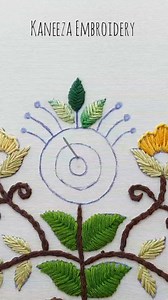 How to embroider flower | Kaneeza Embroidery