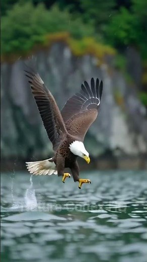Bald Eagle's EPIC Fish Catch in Slow Motion! 🦅 | Nature's Perfect Hunter