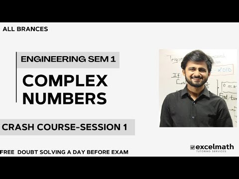 Engineering Sem 1 | Complex Numbers | Crash Course | De Moivre's Theorem with example | Session 1