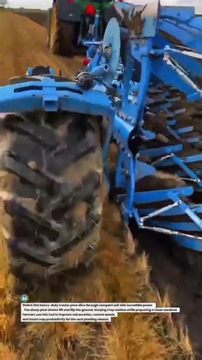 Powerful Tractor Plow Turning Soil Like Butter 🚜 #Farming #AgriTech #Tractor