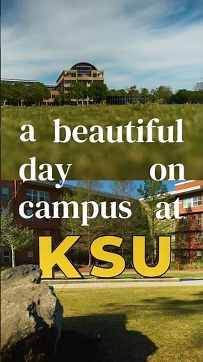 We love sunny days on campus! ☀️ #ksu #kennesawstate #cinematic #campus #college