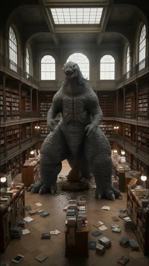 Godzilla pooping instead de of a bookstore #Godzilla