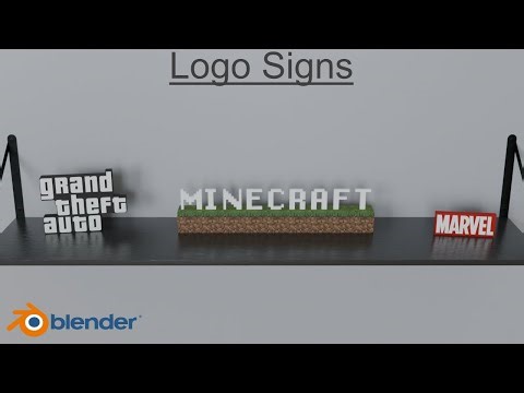 I Made These Logo Signs In Blender!