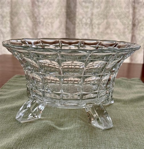 Indiana Glass Company Constellation Pattern Clear Glass 1940s Footed Fruit or Serving Bowl - Etsy