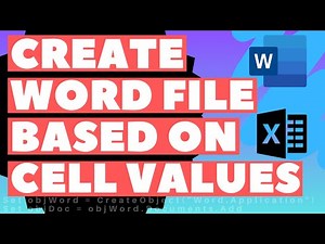 Excel VBA Macro: Create Word Document (Template File) Based on Cell Values