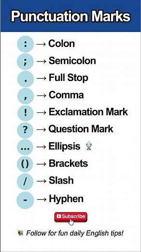 10 Punctuation Marks in English (with Names!)