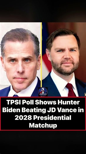 Hunter Biden Leads JD Vance in New 2028 Presidential Poll | Hunter 44.2%, Vance 39.9%