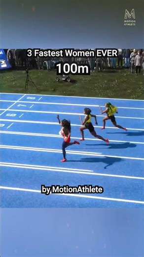 3 Fastest women's 100m Times | 3D compared 🧐 #trackandfield #sprint #athletics