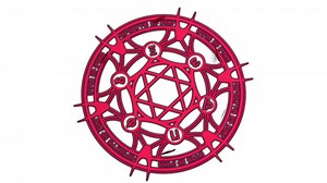 black magic red circle animation