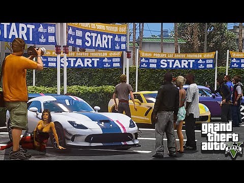 GTA 5 Car Show Car Meet Up with Real Car Mods! - "GTA 5 PC Mods"