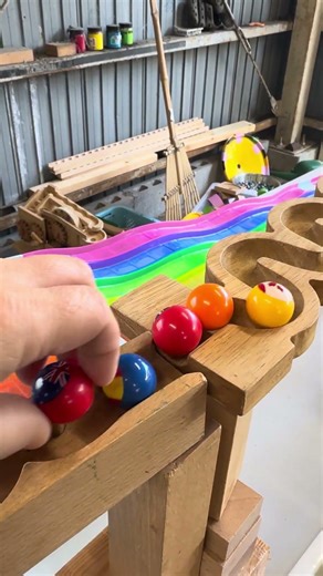 Marble Run Race ☆ Colorful balls x refreshing blue rotating marbles