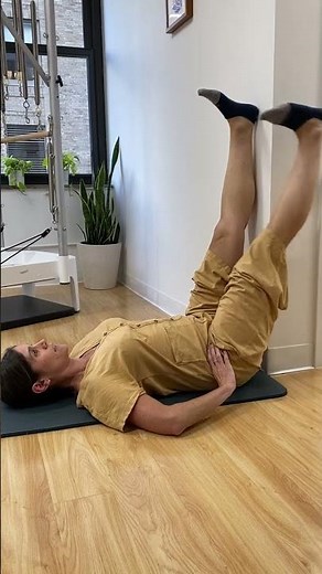 Hamstring stretch on wall