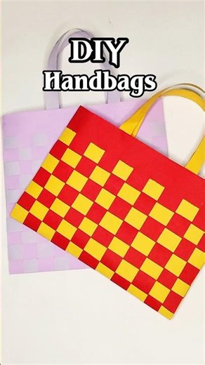 The easiest way to make a paper handbag! 👜✨ #DIY #PaperCraft #youtubeShorts