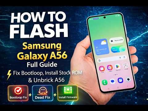 How to Flash Samsung Galaxy A56 Full Guide | Fix Bootloop, Install Stock ROM & Unbrick A56