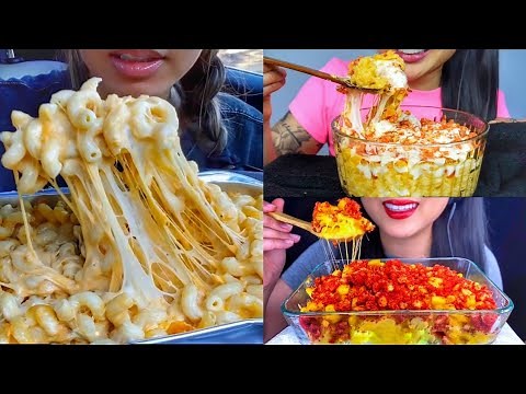ASMR Best Creamy MAC and CHEESE Mukbang Compilation (No Talking) Satisfying *Big Bites*