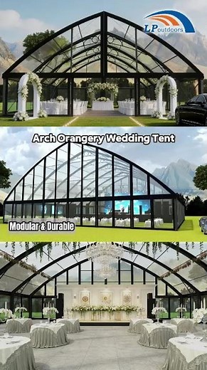 Modern arch orangery wedding tent: the ultimate garden event structure for 2026✨