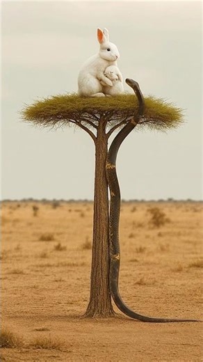 Amazing Animal Instincts: Rabbit Escapes King Corba #wildliferescue #animals #snake #rabbit