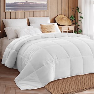CONCETTA Queen Size Bedding Duvet Insert,Comforters Duvets All-Season Duvet Down Alternative Quilted Comforter with Secure Corner Tabs, White