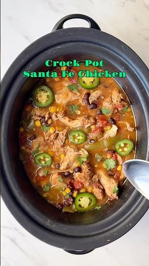 Crockpot Santa Fe Chicken #slowcooker #crockpot