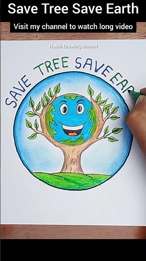 Save Tree Save Earth Drawing #shorts #savetreesaveearth #savetrees #drawing