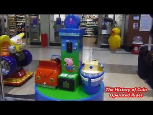 2010s Coin Operated Roundabout Kiddie Ride - Peppa Pig Carousel (2-Seater)