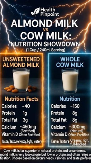 Almond Milk vs Cow Milk: The Protein Truth 🥛🥊