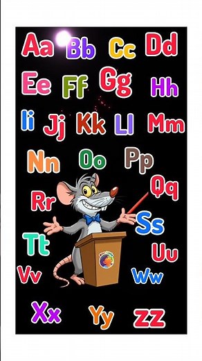 Mouse teaching the upper and lowercase alphabet letters #kidslearning #abcd