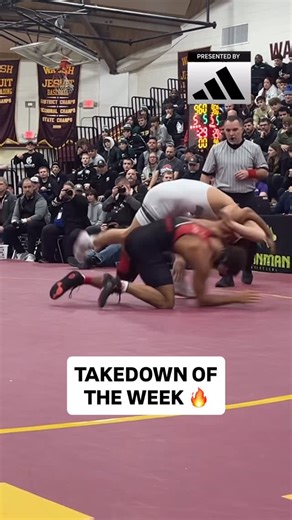 FloWrestling on Instagram: "Jayden James earns the takedown of the week after hitting this overhook throw by to win an Ironman title over Melvin Miller 🔥 Presented by @adidaswrestling"