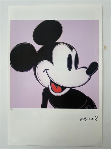 Andy Warhol "mickey Mouse " Lithograph, Certificate, Signed, Top! Wall Art, Pop Art After - Etsy UK