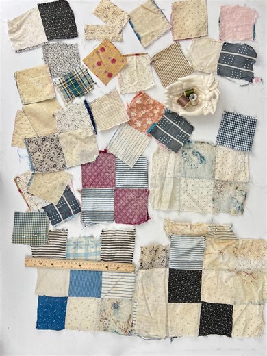 1 Lb. Antique Quilt Blocks, Quilting Scraps, Pieces and Parts, Civil War Era Fabric #5422 - Etsy