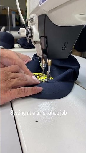 Sewing on a industrial sewing machine