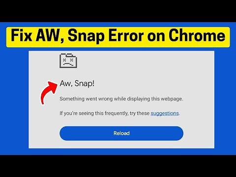 Fix “Aw, Snap!” Error on Google Chrome (Android Phone)