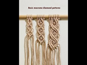 Basic macrame diamond patterns