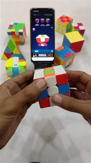 Rubik's cube solving by app 😎👍🆒#shortvideo#viral