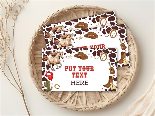 Editable Red My 1st Rodeo Food Labels, Western Party Place Cards, Cowboy Birthday Decor - Etsy Canada